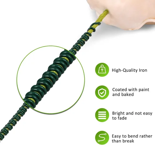 Vista 3 de Alambre floral, 110 yardas de calibre 22, alambres verdes para floristería, cables flexibles de alambre verde para manualidades, coronas de Navidad