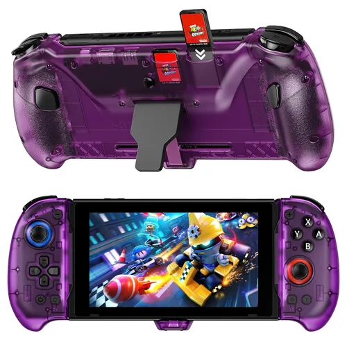 Vista 13 de NexiGo Hall Effect Gripcon with Kickstand and HDMI Out for TV Docking, Hall Sensing Joystick for Switch/Switch OLED, Handheld Mode, 4K/1080P