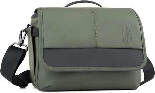 Vista 9 de Besnfoto Bolsa de cámara pequeña sin espejo, bolsa de hombro para cámara impermeable, bonita bolsa de mensajero compacta para mujeres y hombres