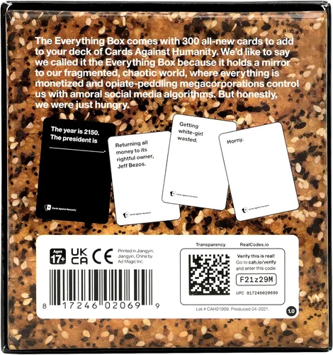 Vista 3 de Cards Against Humanity: Caja Todo • Expansión de 300 cartas • Amplía tu mazo sin problemas