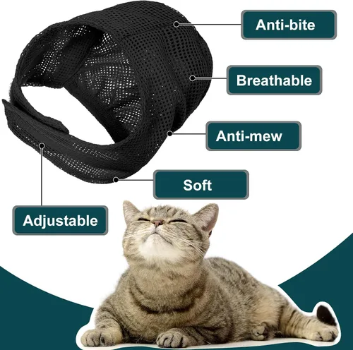 Vista 3 de Juego de 9 Piezas de Bolsa de Baño para Gatos, Bolsa de Ducha para Gatos Anti Mordeduras y Arañazos para Aseo de Mascotas, Cepillo de Lavado, Peine