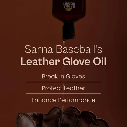 Vista 2 de SARNA BASEBALL Glove Oil for Softball & Baseball Gloves, 8 Oz – Lanolin-Based Formula, Helps Soften Leather & Prevents Cracking – Game-Ready Glove