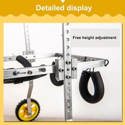 Vista 3 de Dog Wheelchair Metal Dog Wheelchair for Back Legs, Adjustable Light Weight Dog Cart, Pet/Doggie Walking Aid for Disabled Hind Legs, Rehabilitation
