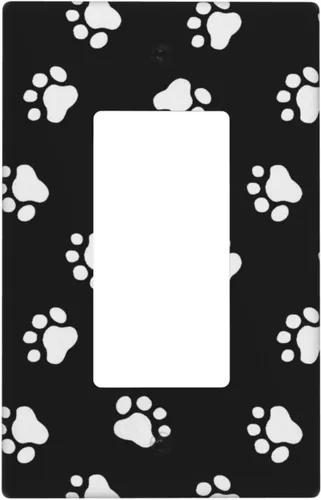 Vista 16 de Cubierta decorativa de interruptor de luz basculante doble de béisbol, placa de pared de 2 gang, cubierta de toma de corriente eléctrica, placa
