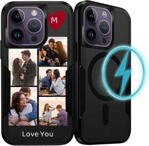 Vista 9 de Funda de teléfono personalizada para iPhone 17 Air 16 15 14 13 Pro Max Plus 12 11 con MagSafe funda magnética personalizada para teléfono celular