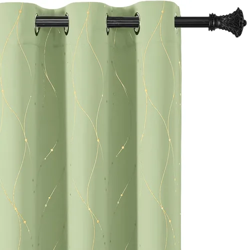 Vista 17 de BUHUA - Paneles de cortina opacas para sala de estar, cortinas con aislamiento térmico, cortinas de ventana para dormitorio, 72 pulgadas de largo