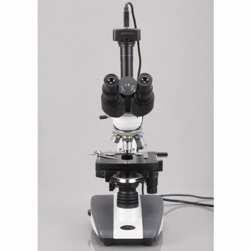 Vista 2 de AmScope Microscopio LED compuesto biológico T360B-M 40X-2000X + cámara digital de 1.3MP