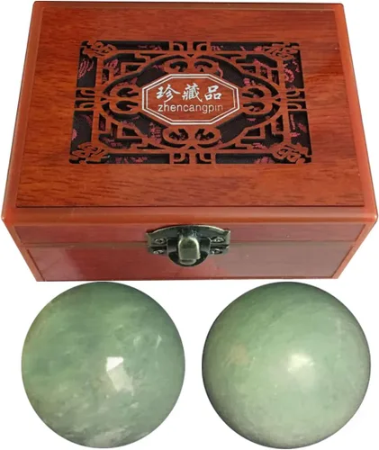 Vista 7 de Pelota Baoding gris oscuro, bola de masaje china para deportes de salud, utilizada para descompresión de la mano bola de ejercicio