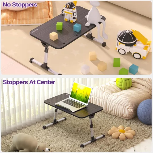 Vista 3 de NEARPOW Mesa portátil para laptop, escritorio ajustable en altura y ángulo, plegable para cama, sofá, escritura en el suelo