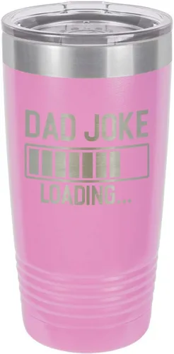 Vista 9 de Papá Broma Cargando Rojo 20 oz Vaso de Bebida Con Pajita Taza de Viaje Grabada con Láser Comparar Con Yeti Rambler Idea de regalo Papá