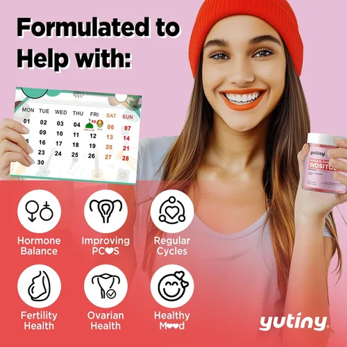 Vista 7 de Gomitas veganas con omega 3 de mio-inositol y D-Chiro Inositol para mujer
