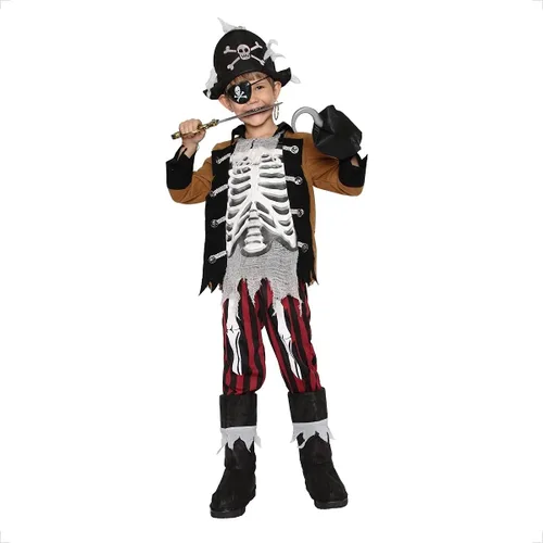 Vista 2 de Jason Party Disfraz de pirata para niños, disfraz de pirata de lujo para Halloween