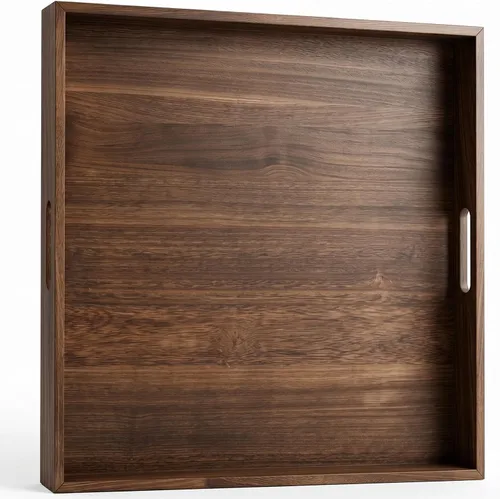 Vista 8 de Bandeja otomana de madera de 20 pulgadas con asas rústica Bandeja decorativa grande para mesa de café, centro de mesa, sala de estar, decoración