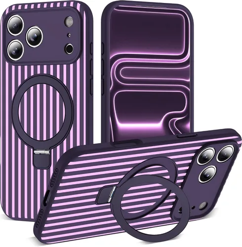 Vista 119 de SKYLMW Funda diseñada para iPhone 11 con soporte magnético invisible Compatible con Mag-Safe, a prueba de caídas de grado militar, a prueba
