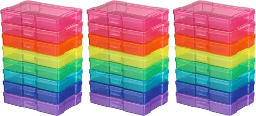 Vista 8 de novelinks Cajas transparentes de almacenamiento de fotos de 4 x 6 pulgadas – Cajas organizadoras de fotos – Caja de almacenamiento de fotos