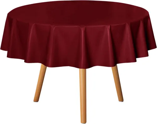 Vista 48 de sancua - Mantel rectangular de PVC 100 % impermeable, 54 x 54 pulgadas, vinilo a prueba de aceite, derrames, fácil de limpiar con un paño, para Beige