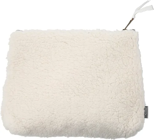 Vista 4 de Pavilion Gift Company Bolsa de maquillaje para mujer, blanco, marrón, 8" x 10", Blanco, marrón, Bolsa de maquillaje