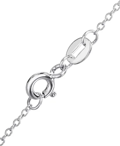 Vista 2 de Disney Frozen Fine Silver Plated Blue Snowflake Pendant Necklace 18 Chain