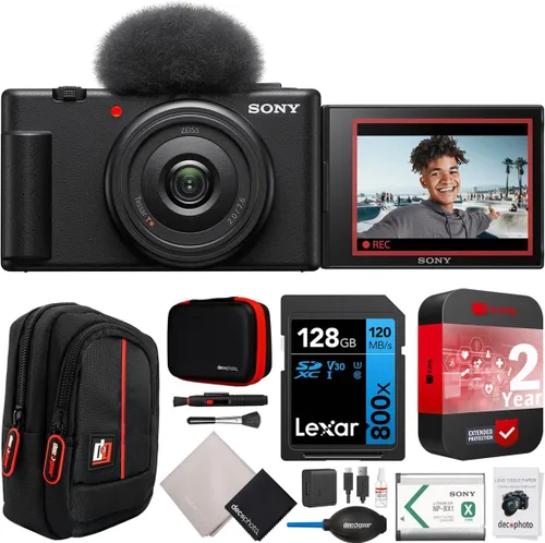 Vista 11 de Cámara Sony ZV-1F Vlog con video 4K y 20.1MP para creadores de contenido y vloggers, color blanco ZV-1F/W Modelo oficial de Sony USA Paquete