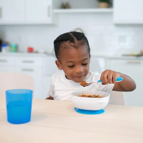 Vista 3 de Dr. Brown's Tazones de succión fuertes antideslizantes para bebés y niños pequeños, alimentación LED para bebés, paquete de 2, sin BPA, 4 meses