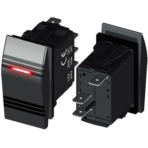 Vista 17 de Interruptor basculante marino de 3 pines para coche y barco 12V 24V encendido/apagado impermeable con LED azul SPST