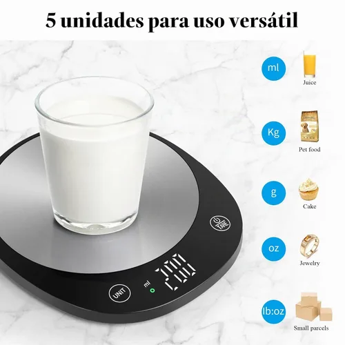 Vista 4 de Homebuds Báscula digital de alimentos de 22 libras gramos y onzas en 0.04 oz, alta precisión garantizada por la fábrica profesional de básculas