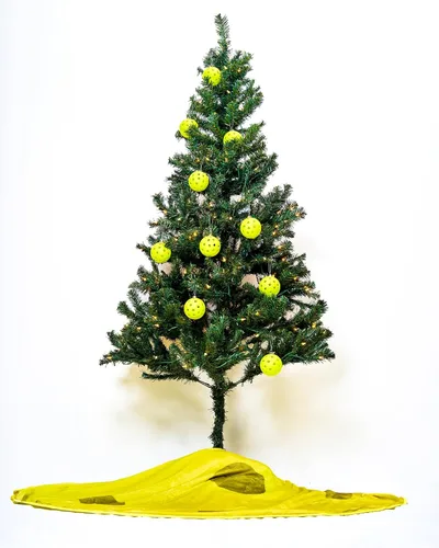 Vista 6 de Adorno de pickleball - Adorno navideño de tamaño real para árbol, regalo divertido para amantes del pickleball, decoración navideña deportiva, 1