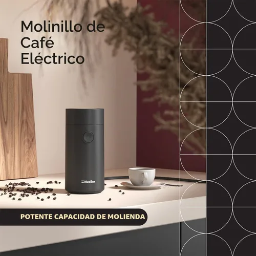 Vista 2 de MuellerLiving - Molinillo de café eléctrico para especias, hierbas, frutos secos, granos Molinillo de café eléctrico afilado de acero inoxidable