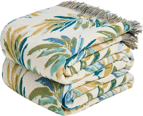 Vista 16 de Manta Bohemia – Manta suave 100% algodón para cama, 60"x80", reversible, transpirable, ligera, para otoño, todas las estaciones, decoración de casa