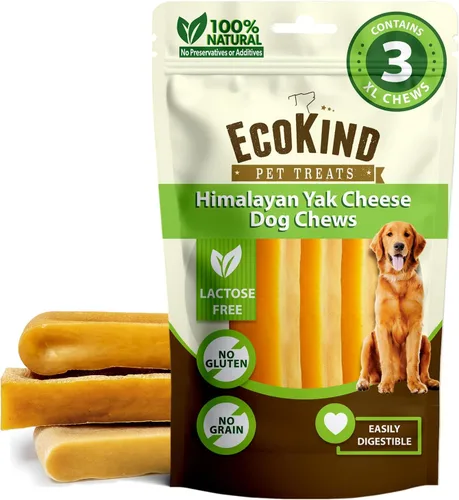 Vista 20 de EcoKind Premium Gold Yak Cheese - Masticables para perros del Himalaya, golosinas saludables para perros pequeños, con alto contenido de proteínas