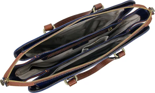 Vista 8 de Bolso de cuero con asa superior para mujer, resistente al tiempo