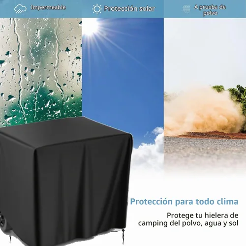 Vista 8 de Kingling Cubierta más fresca, cubierta impermeable al aire libre del hielo del balanceo del pecho de hielo con ruedas que