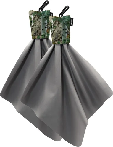 Vista 8 de SPUDZ Limpiador clásico de lentes de microfibra, bolsa con clip, lavable, para binoculares, visores, gafas, pantallas Alpine Mountain Camo, 6 x 6