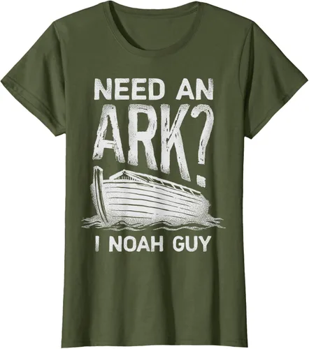 Vista 60 de Need an Ark I Noah Guy Funny Christian Men Women Pun Humour T-Shirt Negro