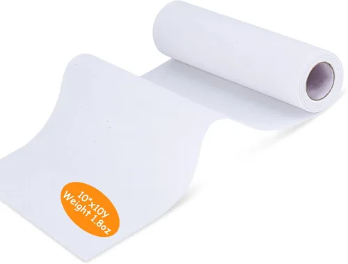 Vista 6 de Simthread Estabilizador de bordado con respaldo desmontable - 1.8 onzas, peso medio, 6" x 25 yardas/rollo, para aros de bordado de máquina de 1" x