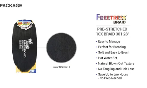 Vista 3 de Trenza sintética Freetress - 10 trenzas 301 28 (2 marrón oscuro)