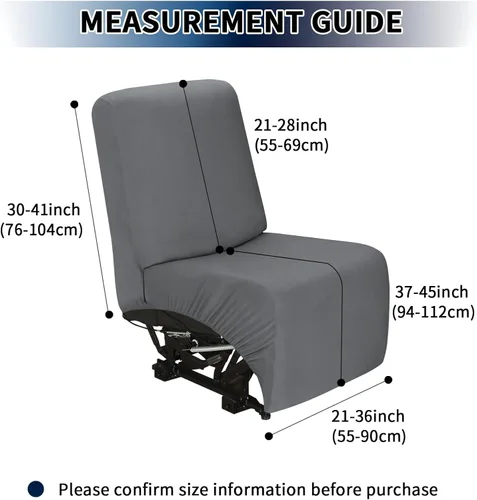 Vista 6 de PureFit Funda de Asiento Adicional para Fundas de Sofá Reclinable, Fundas Súper Elásticas para Sillón Reclinable Grande, Fundas Deslizantes de Sofá