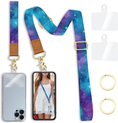 Vista 18 de Yonlevres Cordón para Teléfono con Correa de Muñeca Cruzada, Cordón para Teléfono Celular Be Kind para Alrededor del Cuello, Correa Ajustable