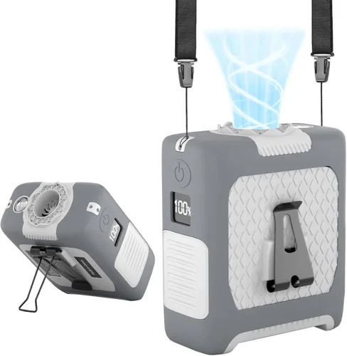 Vista 13 de FANSYJKJ Ventilador portátil portátil con 5 velocidades máximas 55 horas de trabajo, ventiladores portátiles de bajo ruido, ventiladores de cuello