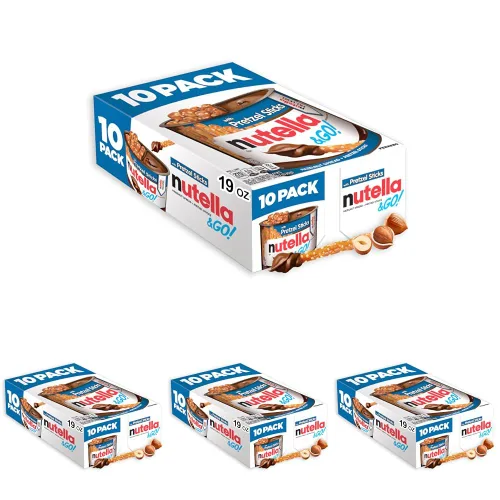 Vista 10 de Nutella & Go Kids Snacks para niños, crema de avellana, paquete de 10