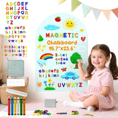 Vista 15 de Magnetic Wall Decal Magnet Board for Kids Playroom Peel and Stick 2Pcs Peel and stick, self adhesive, for toddler bedroom playroom homeschool