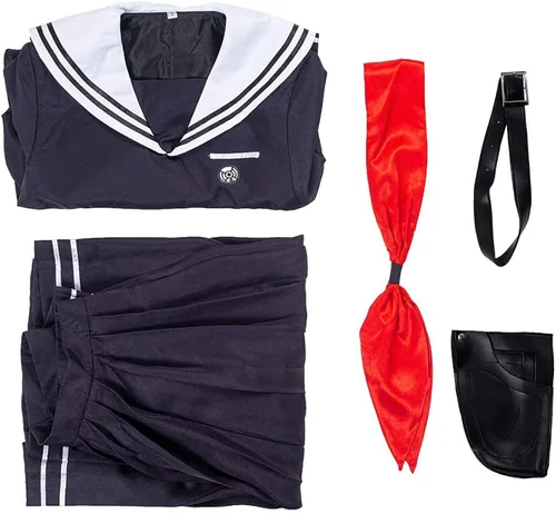 Vista 6 de Cosplay Life Danganronpa Toko Fukawa Cosplay Disfraz - Japonés Anime y Manga Escuela Niña Vestido Uniforme Completo Conjunto