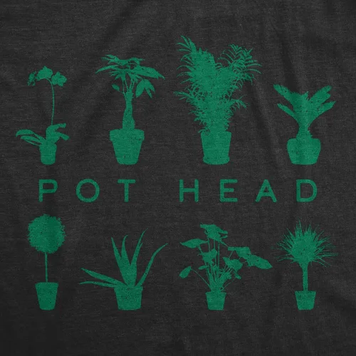 Vista 2 de Camiseta divertida para mujer, diseño de plantas de casa 420 con diseño de marihuana