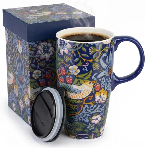 Vista 10 de Topadorn Taza de Cerámica de Porcelana Taza de Café The Great Wave Taza de Café con Caja de Regalo, 13 oz.