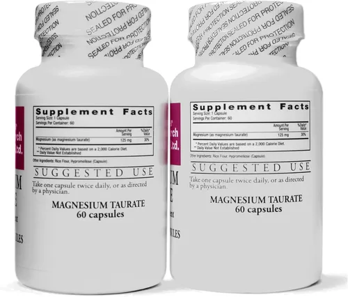 Vista 2 de Cardiovascular Research Taurato de magnesio - 125 mg de magnesio elemental -120 unidades (60 x 2)