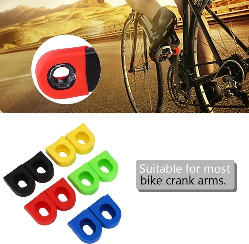 Vista 9 de VGEBY 2 Unids Crank Brazo Botas Protectores de Plástico Crankset Protectores para Mountain Road (Color Rojo) Ciclismo Suministros Protector De