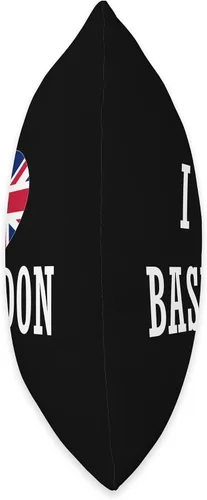 Vista 2 de I Love Basildon England Union Jack Flag Heart English Throw Pillow