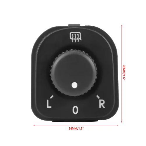 Vista 5 de Fydun Botón de control del espejo lateral ABS plástico espejo lateral Control perilla negro para 1K0959565H 1K0959565F 1K0959565K