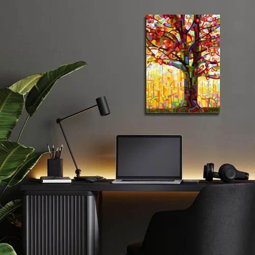 Vista 7 de Epic Art 'Emperor' de Mandy Budan, arte de pared de vidrio acrílico, 12"x16