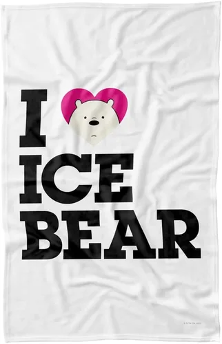 Vista 6 de LOGOVISION We Bare Bears - Manta de forro polar con diseño de corazón de 36 x 58 pulgadas